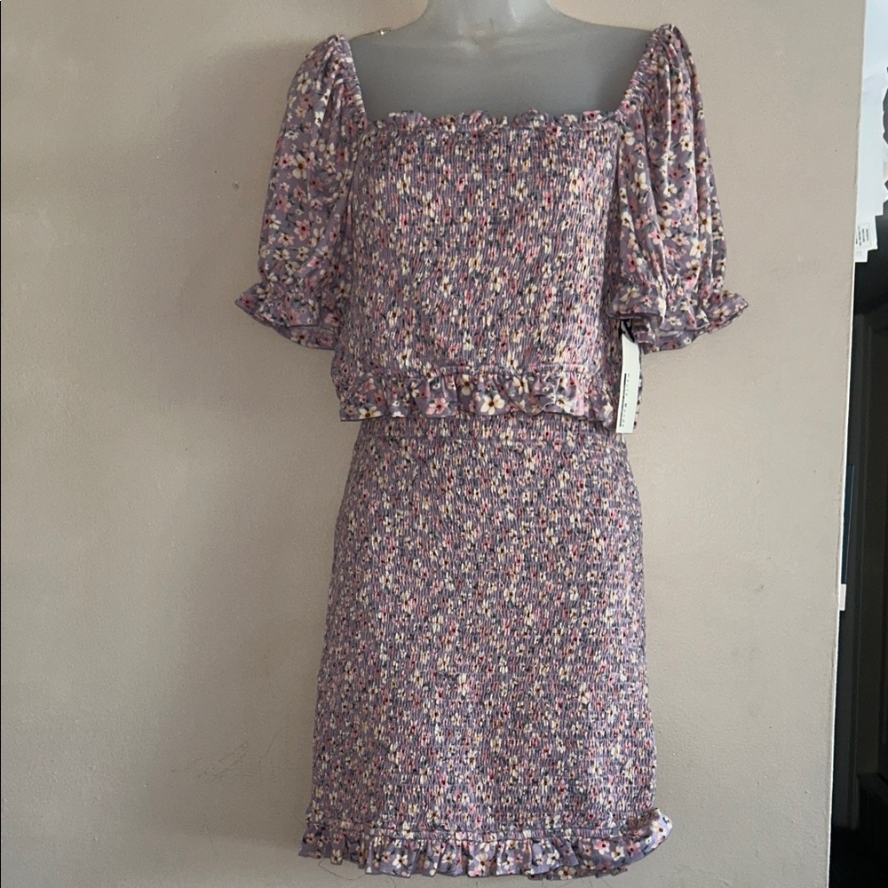Haute Monde Purple and Pink Floral Dress
